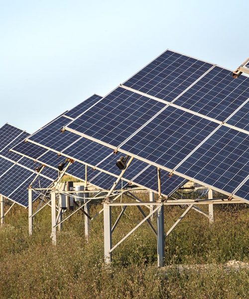 photovoltaics in solar power station energy from natural. Close-up.